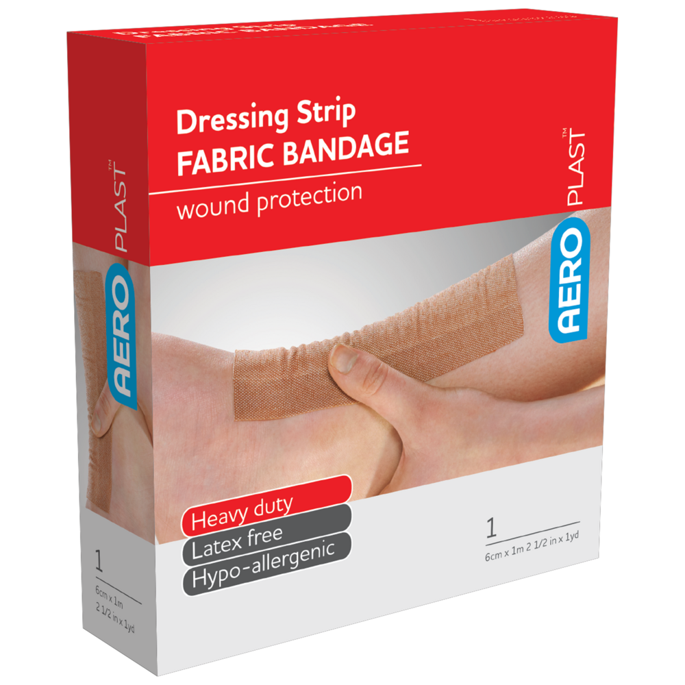 AEROPLAST Premium Fabric Dressing Strip 6cm x 1M - (Pack of 6)
