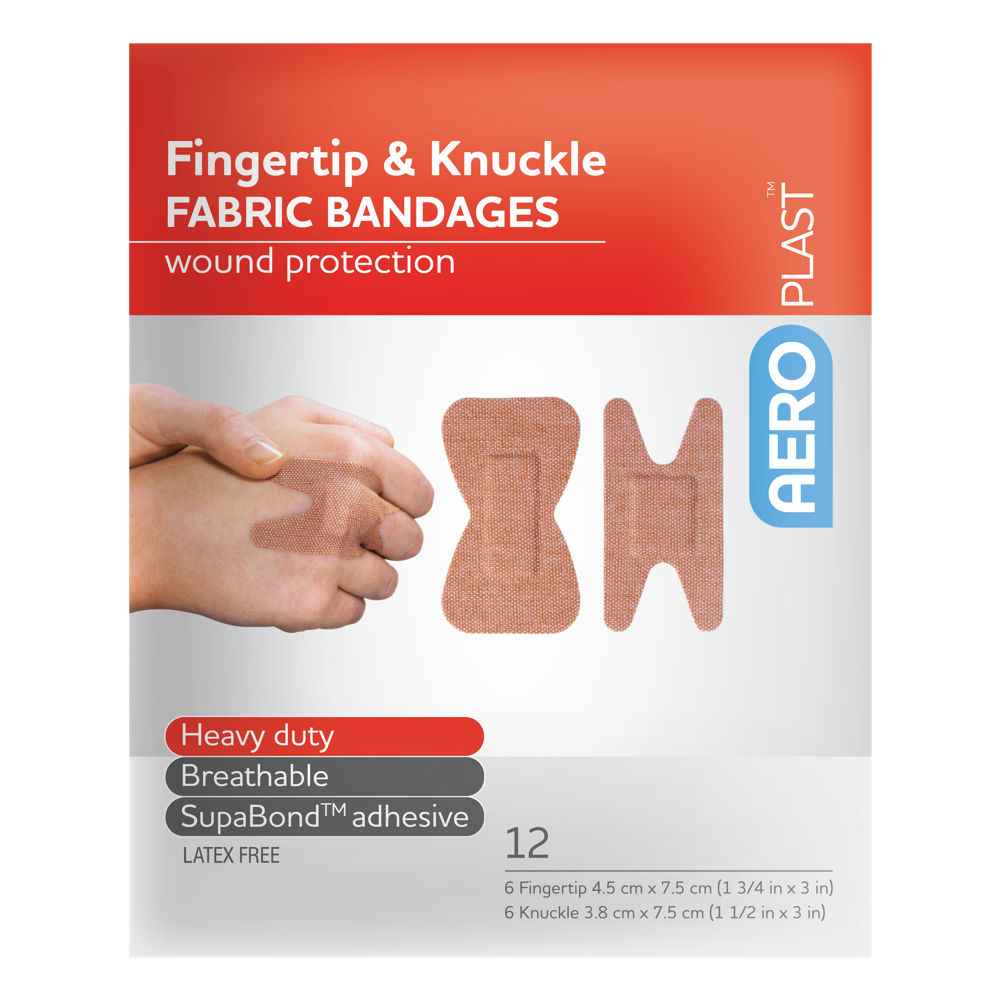 AEROPLAST Premium Fabric Fingertip & Knuckle Dressings Env/12 - (Pack of 15)