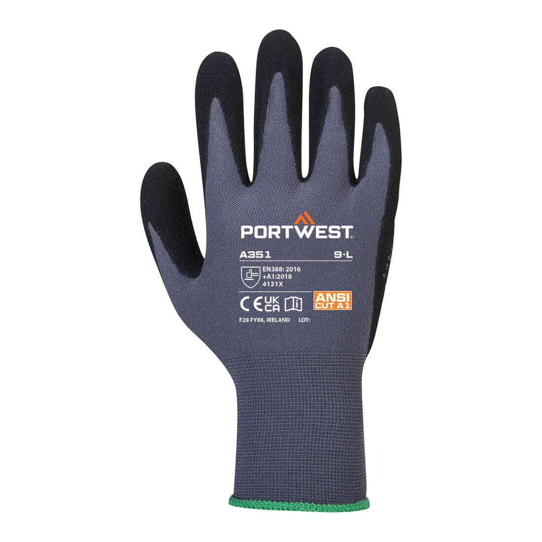 PORTWEST DermiFlex Plus Glove Grey/Black - A351