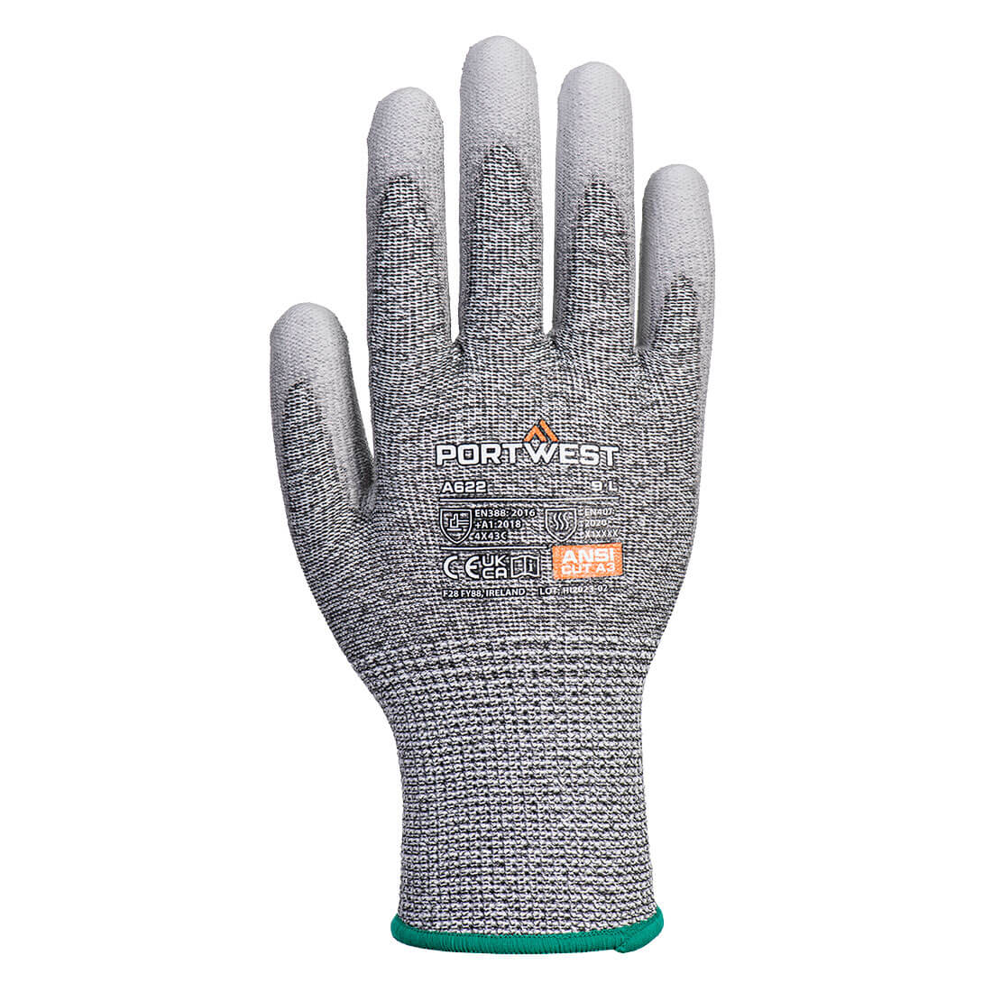 PORTWEST MR Cut PU Palm Glove Grey - A622