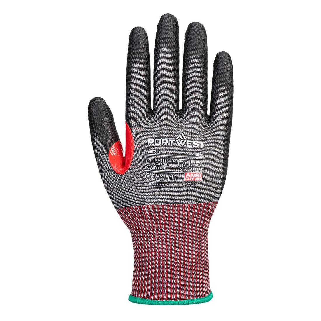 PORTWEST CS Cut F13 PU Glove Black - A670