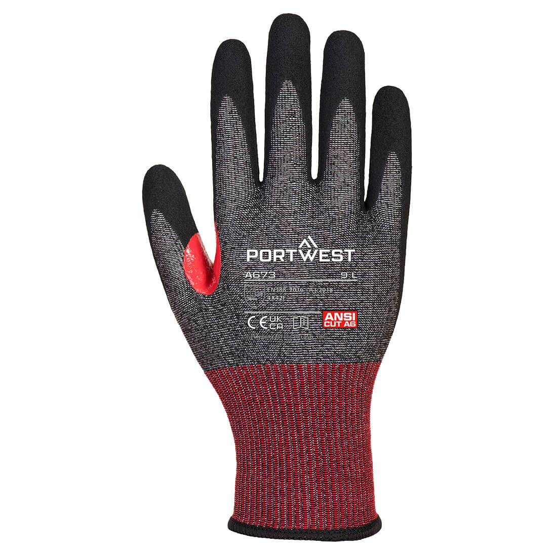 PORTWEST CS Cut F18 Nitrile Glove Black - A673