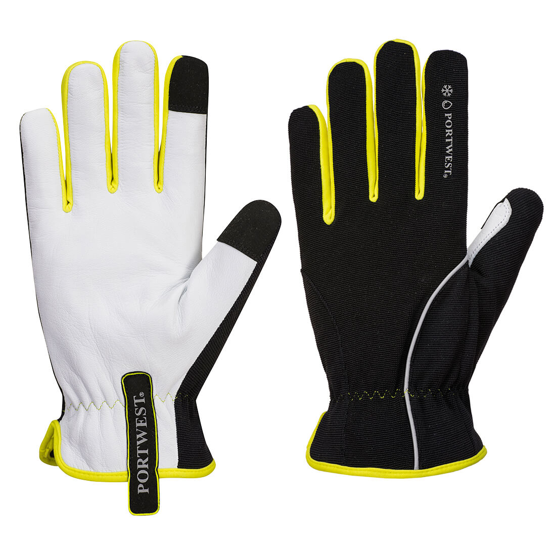PORTWEST PW3 Winter Glove Black/Yellow - A776
