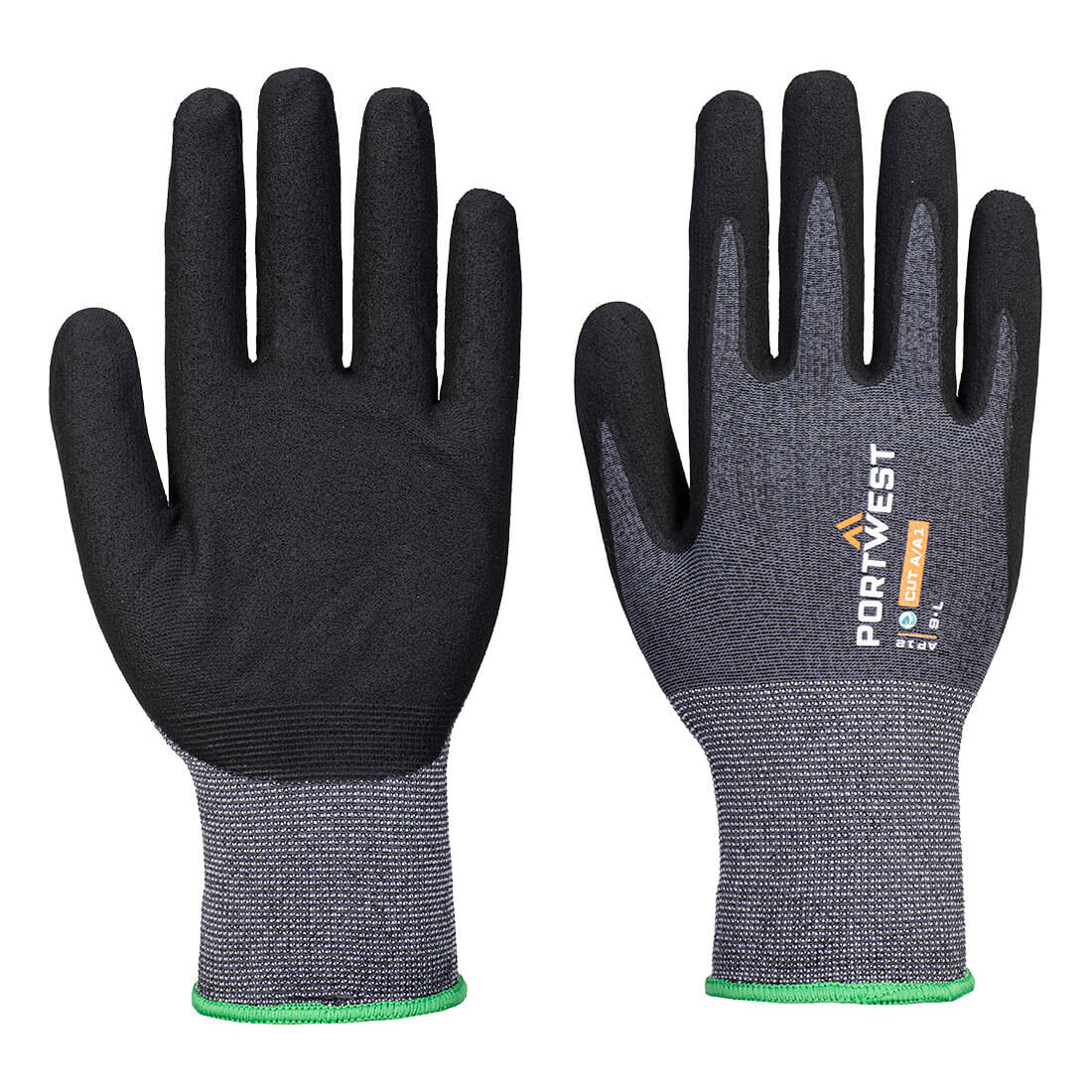 PORTWEST SG Grip 15 Nitrile (Pk12) Grey/Black - AP12