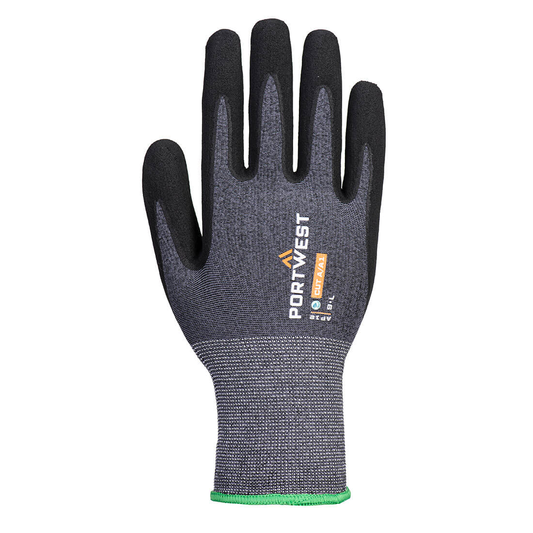 PORTWEST SG Grip 15 Nitrile (Pk12) Grey/Black - AP12