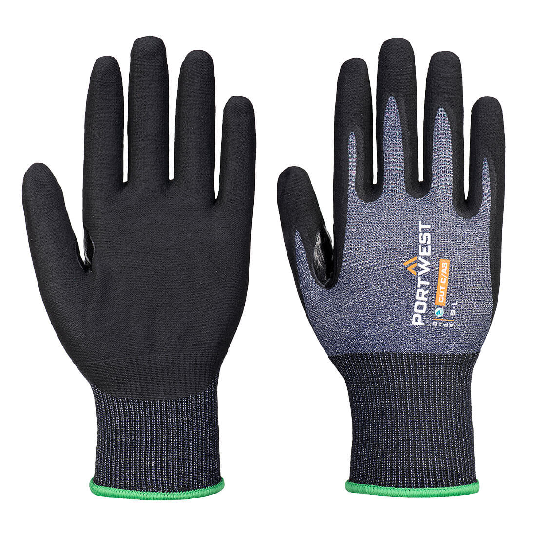 PORTWEST SG Cut C15 Nitrile Glove (Pk12) Blue/Black - AP18