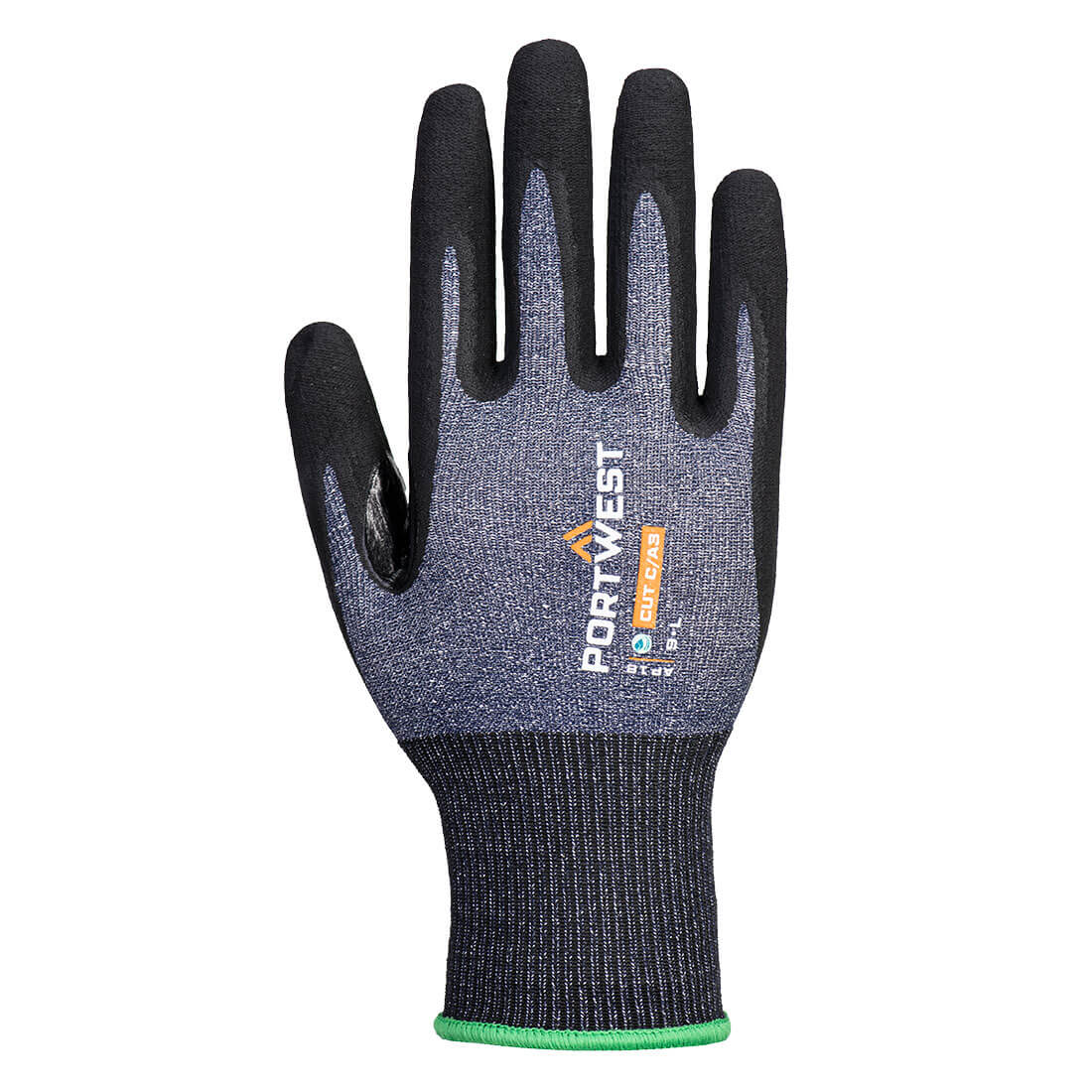 PORTWEST SG Cut C15 Nitrile Glove (Pk12) Blue/Black - AP18