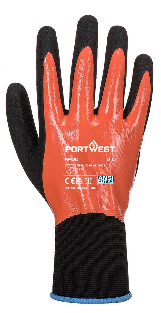 PORTWEST Dermi Pro Glove Orange/Black - AP30