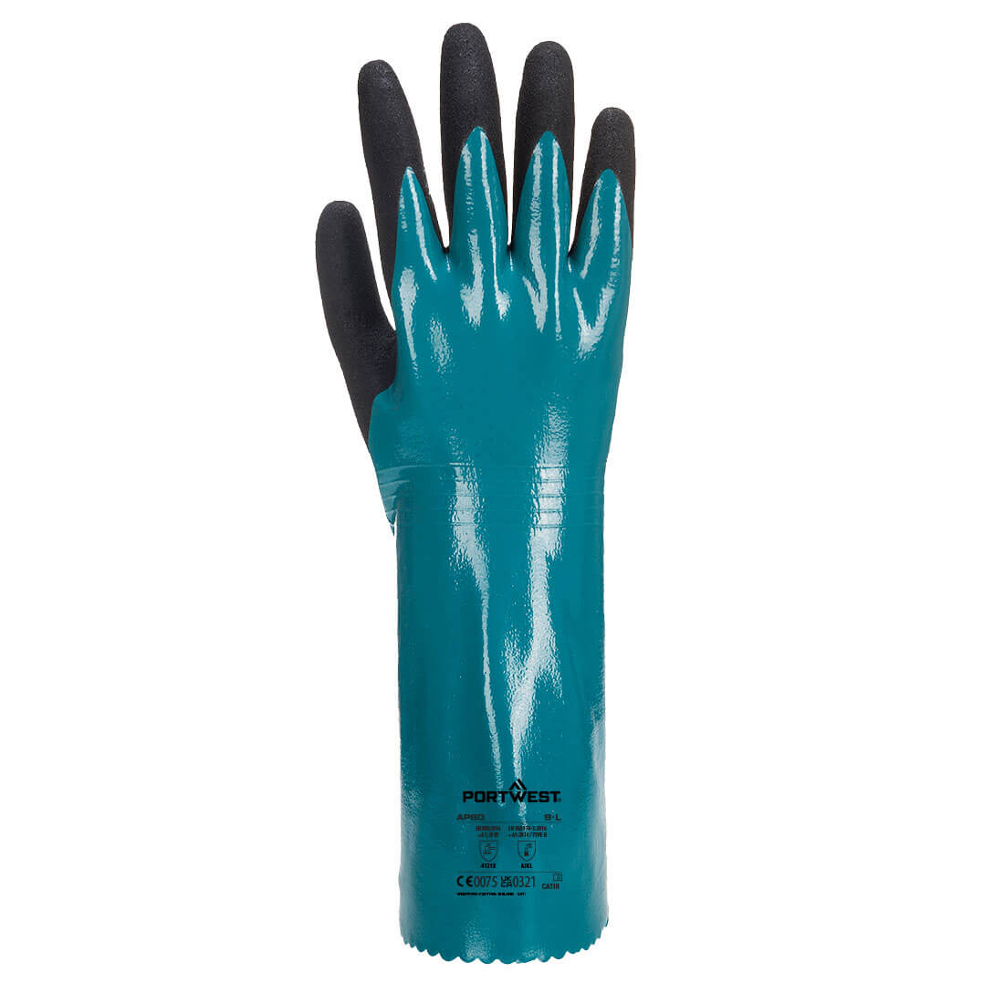 PORTWEST Sandy Grip Lite Gauntlet Blue/Black - AP60