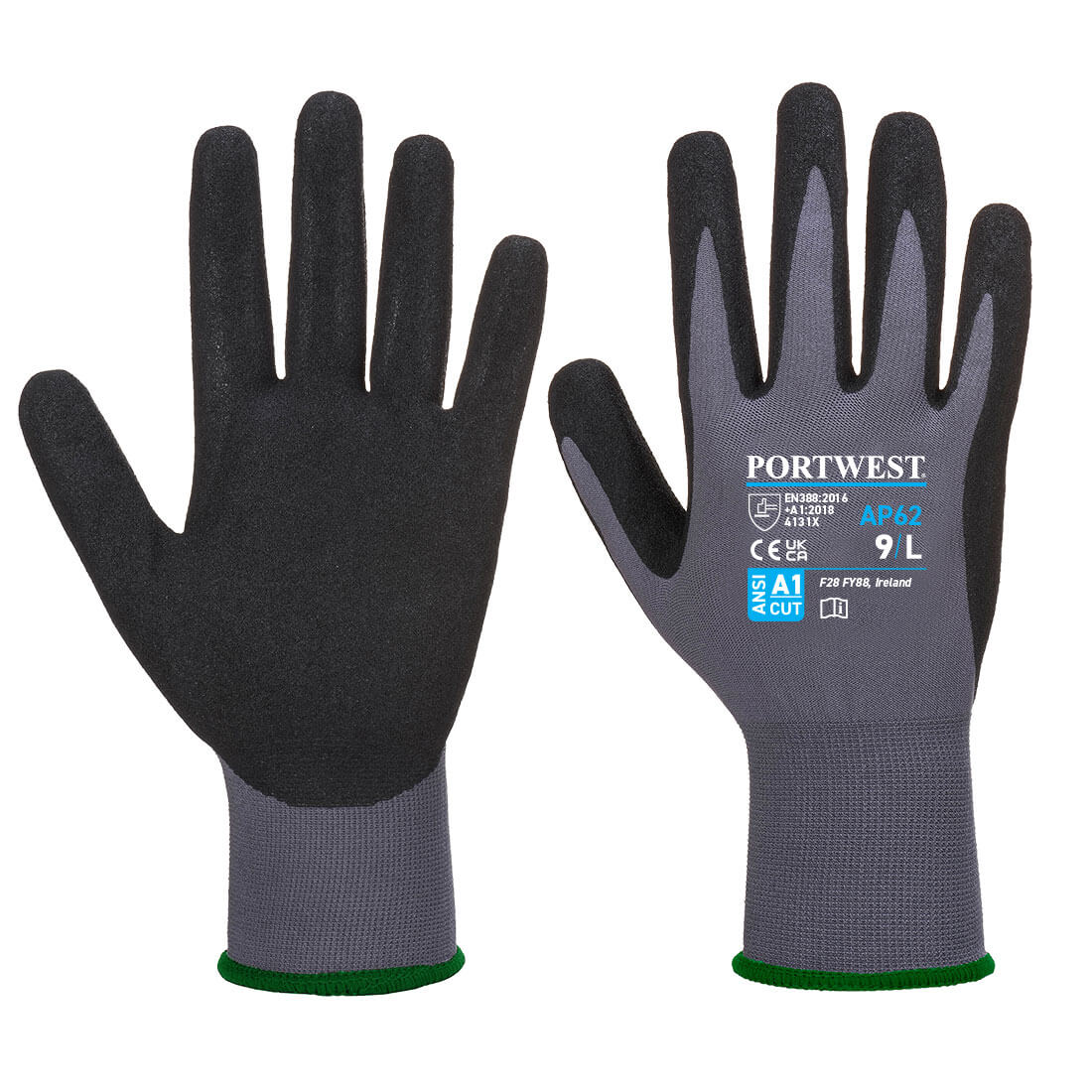PORTWEST Dermiflex Aqua Glove Grey/Black - AP62
