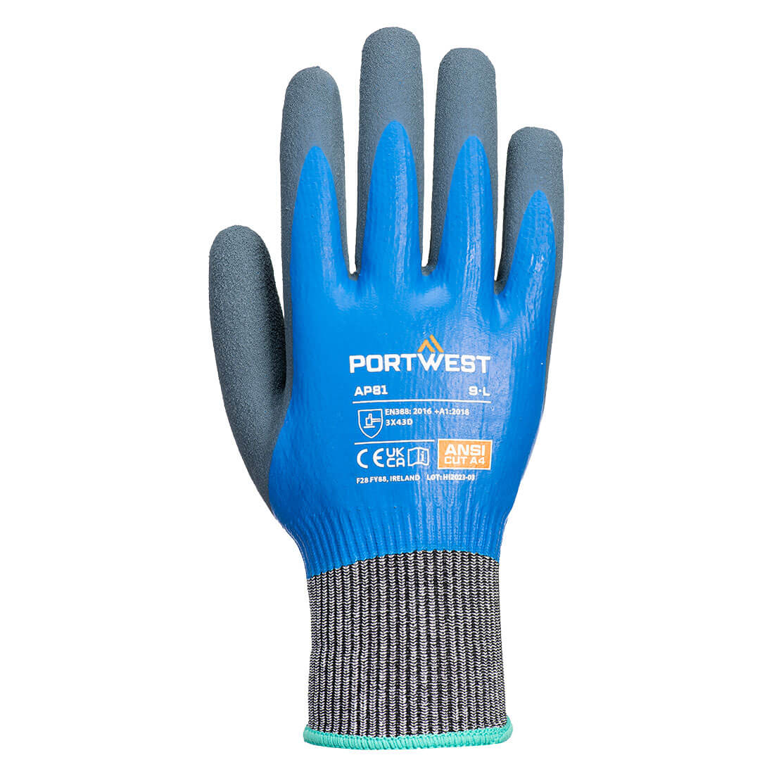 PORTWEST Liquid Pro HR Cut Glove Blue - AP81