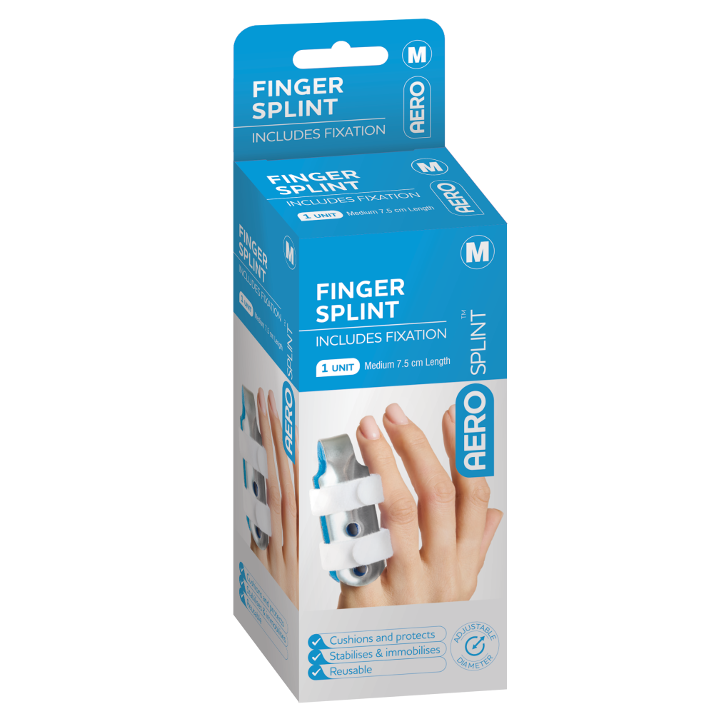 AEROSPLINT Finger Splint (Medium) 7.5 x 3.5 x 3.5cm