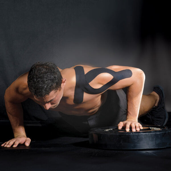 AEROTAPE Black Kinesiology Pro Sports Tape 5cm x 5m (Box of 12)