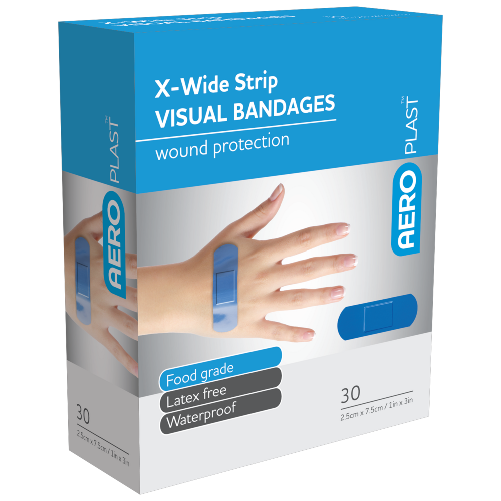 AEROPLAST Premium Visual Strip 7.5 x 2.5cm Box/30 - (Pack of 6)