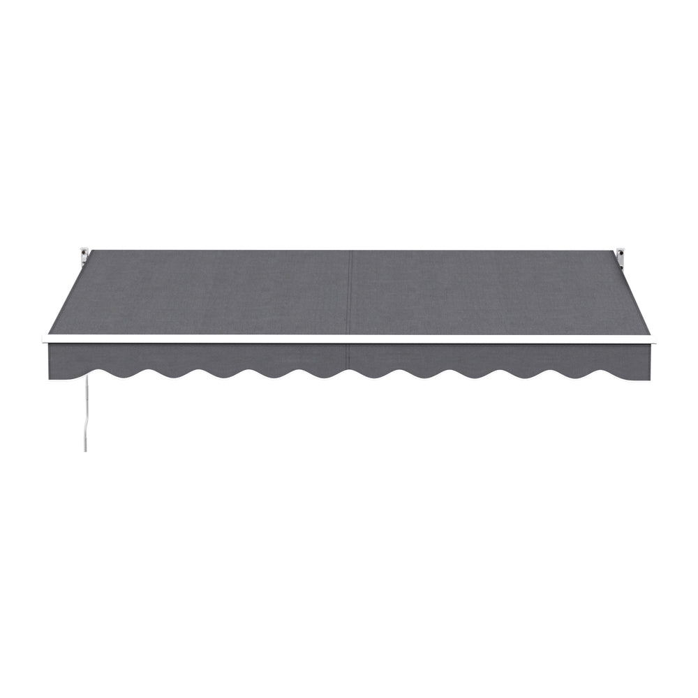 Instahut Retractable Folding Arm Awning Motorised Sunshade 3.5M X 2.5M Grey