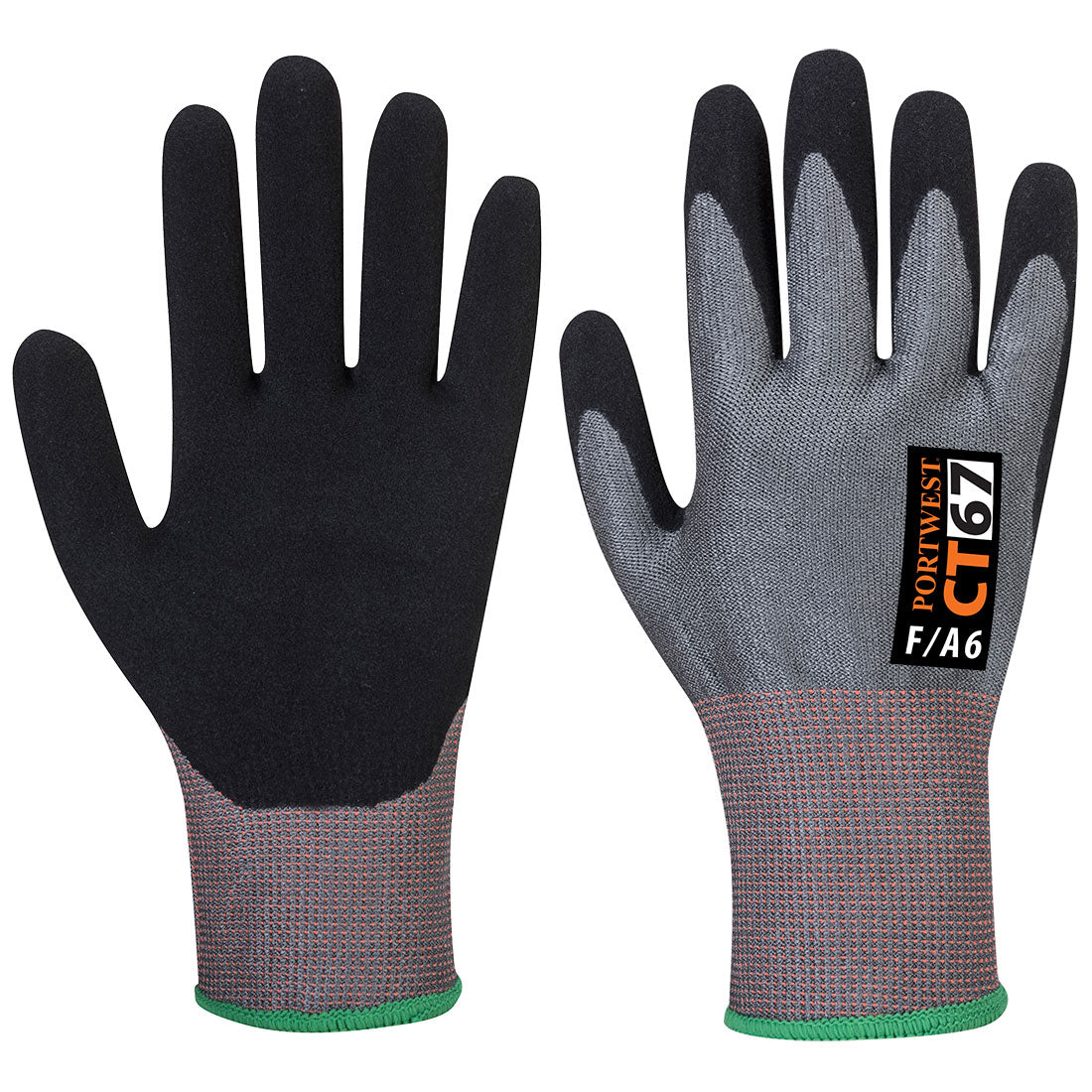 PORTWEST CT Cut F13 Nitrile Glove Grey/Black - CT67