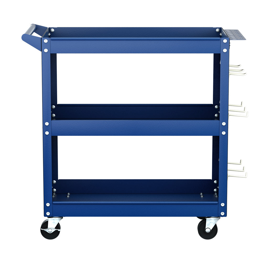 Giantz 3-Tier Tool Cart with Pegboard – Blue