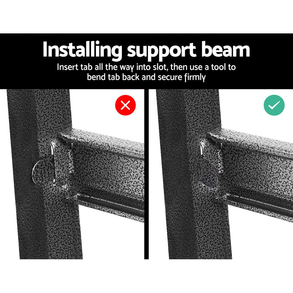 Giantz 1.5M Metal Shelving Unit - Matte Charcoal