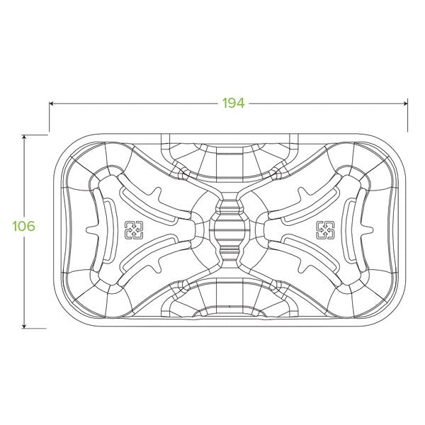 BioPak 2-Cup Pulp BioCup Tray - (Pack of 500)