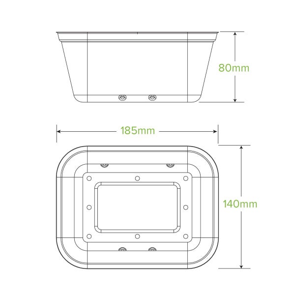 BioPak 1kg Plant Fibre Punnet - (Pack of 500)