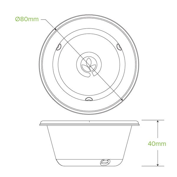 BioPak 120ml Natural Plant Fibre Sauce BioCup - (Pack of 1000)