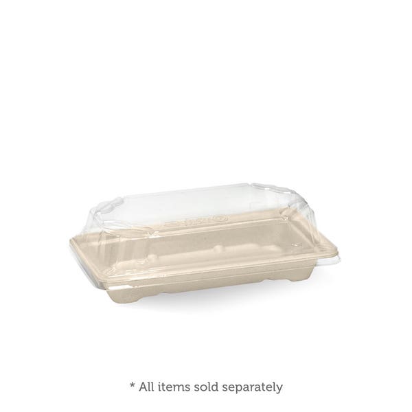 BioPak Small PLA Sushi Tray Lid - (Pack of 600)