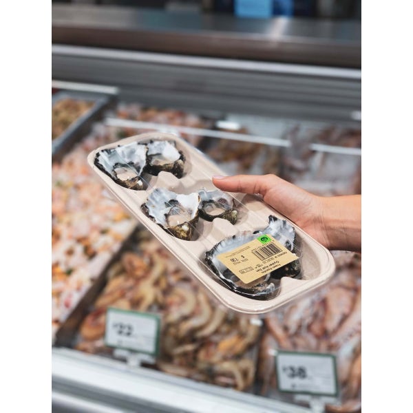 BioPak Plant Fibre Oyster Tray Base - (Pack of 400)
