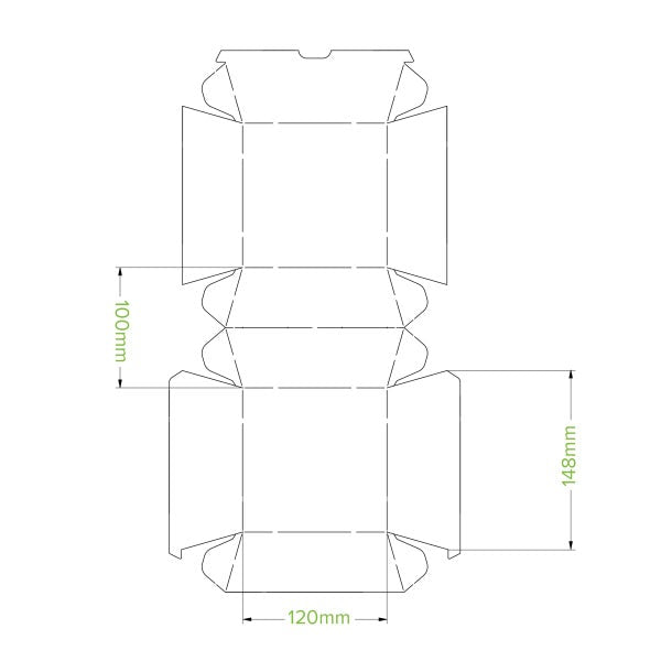 BioPak Large Burger BioBoard White Box - (Pack of 150)