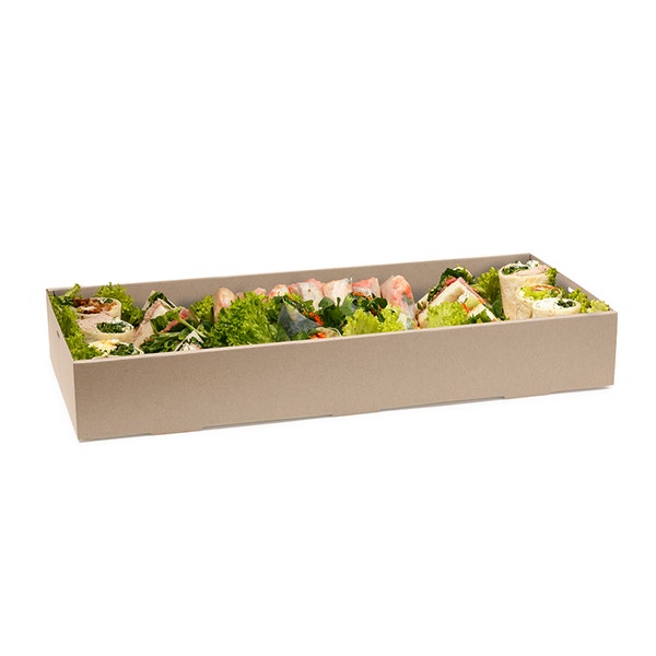 BioPak Large BioBoard Catering Tray Base - (Pack of 50)
