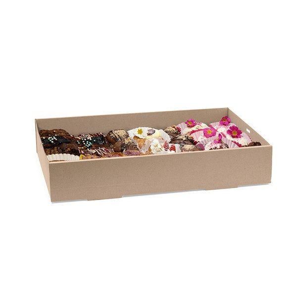 BioPak Extra Large BioBoard Catering Tray Base - (Pack of 50)