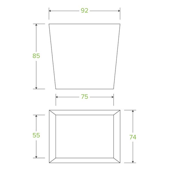 BioPak 480ml / 16oz BioBoard Noodle Box - (Pack of 500)