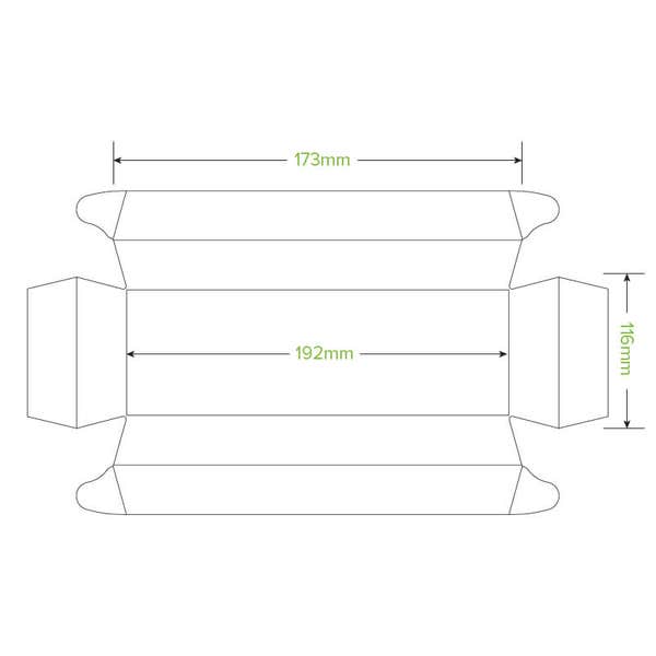 BioPak Long BioBoard Sushi Tray - (Pack of 300)