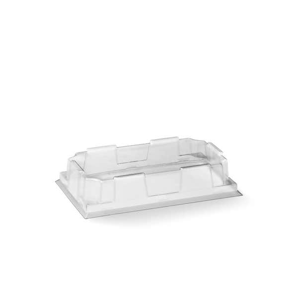 BioPak Extra Small BioBoard Sushi Tray PET Lid - (Pack of 300)