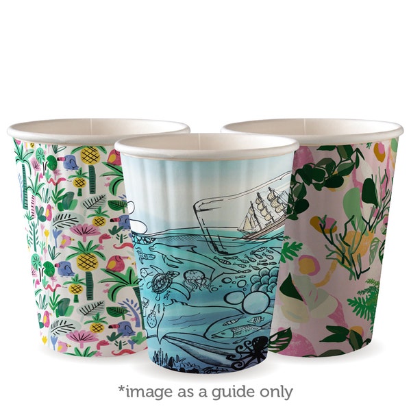 BioPak 390ml / 12oz (90mm) Art Series Double Wall BioCup