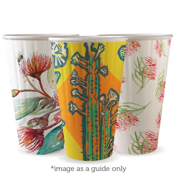 BioPak 460ml / 16oz (90mm) Art Series Double Wall BioCup - (Pack of 600)