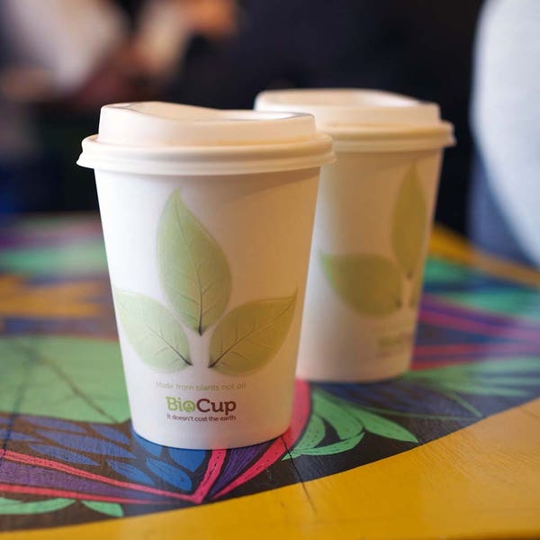 BioPak 120ml / 4oz (63mm) Leaf Single Wall BioCup (Pack of 2000)