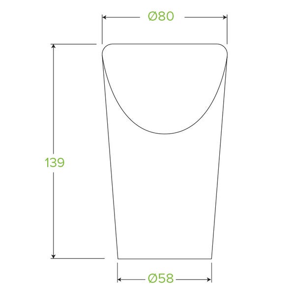 BioPak Medium Paper Chip BioCup - (Pack of 1000)