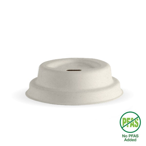 BioPak 63mm / 4oz Natural Plant Fibre BioCup Lid - (Pack of 2000)