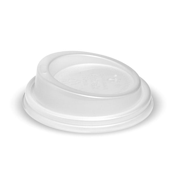 BioPak 80mm Small Clear PLA BioCup Lid - (Pack of 1000)