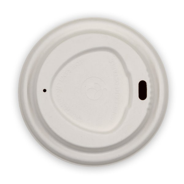 BioPak 80mm Small Natural Plant Fibre BioCup Lid - (Pack of 1000)