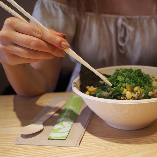 BioPak 21cm Wood Chopsticks IW - (Pack of 3000)