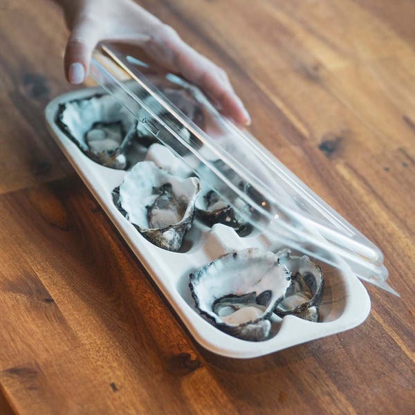 BioPak RPET Oyster Tray Lid - (Pack of 400)