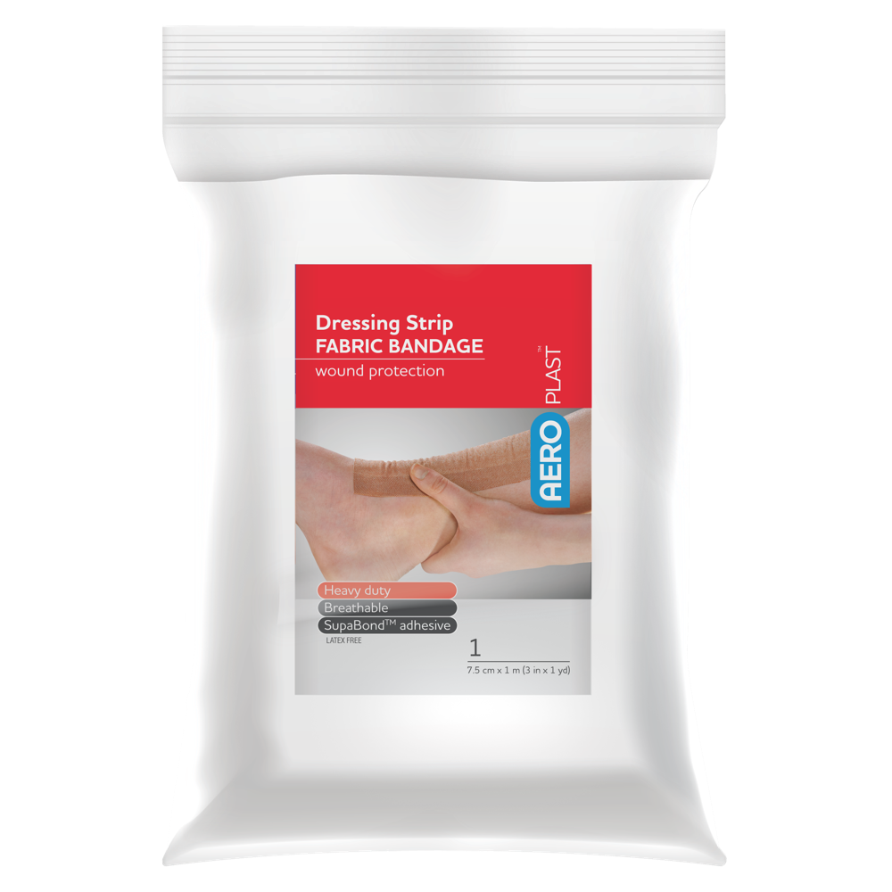 AEROPLAST Premium Fabric Dressing Strip 7.5cm x 1M - (Pack of 12)