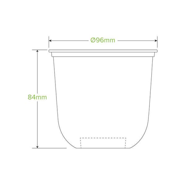 BioPak 360ml Clear Unbranded Tumbler Biocup - (Pack of 1000)