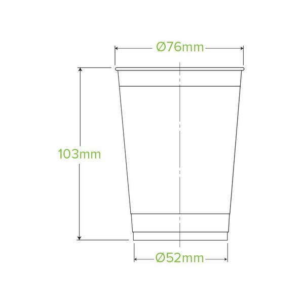 BioPak 280ml Clear Unbranded BioCup - (Pack of 2000)