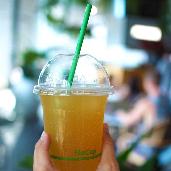 BioPak 6mm Regular Green BioStraw - (Pack of 2500)