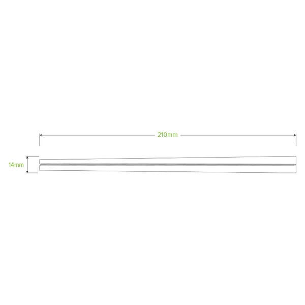 BioPak 20 Pack - 21cm Bamboo Chopsticks in Paper Sleeve - (Carton of 160)
