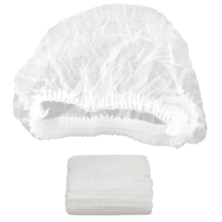 ARMOURWEAR 21" HACCP Crimped Beret Disposable Hair Nets 12GSM White - (Carton of 1000)