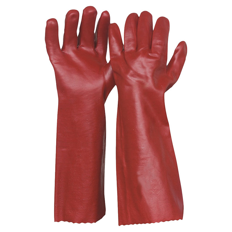 ARMOURWEAR PV4 450MM Gauntlet Glove PVC Full Coat - Red