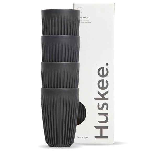 12oz Charcoal HuskeeCup 4-Pack (x12)